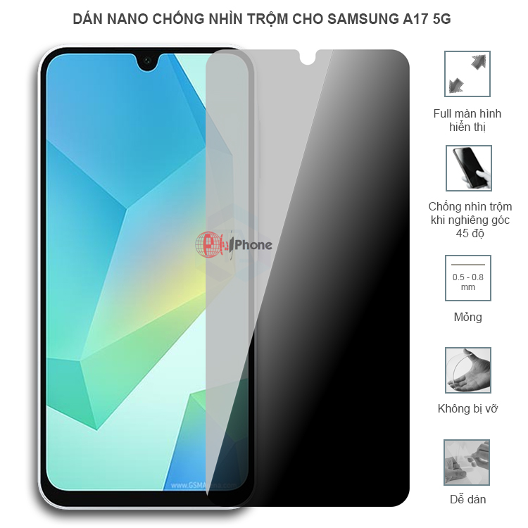 Dán cường lực dẻo chống nhìn trộm trong HD hoặc nhám AG cho Samsung A17 5G