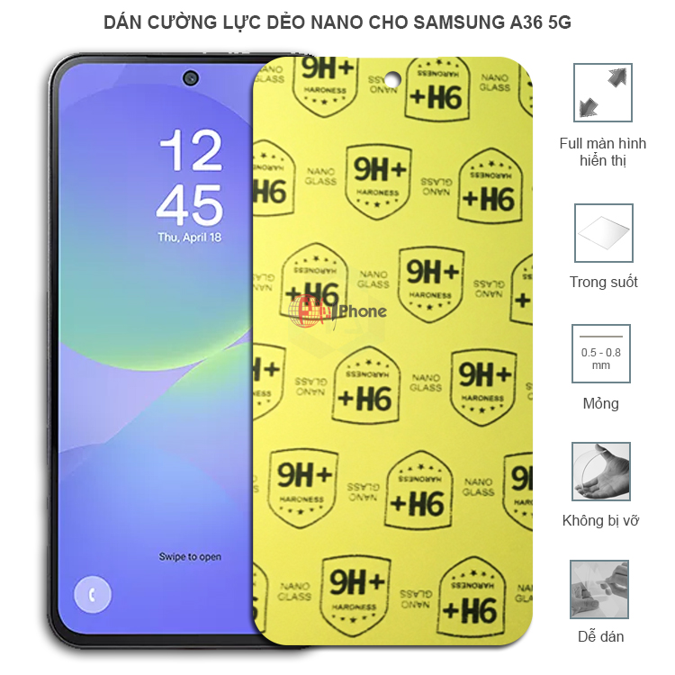 Dán cường lực dẻo trong hoặc nhám cho Samsung A36 5G