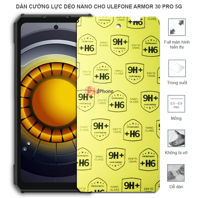 Dán cường lực dẻo trong hoặc nhám cho Ulefone Armor 30 Pro 5G