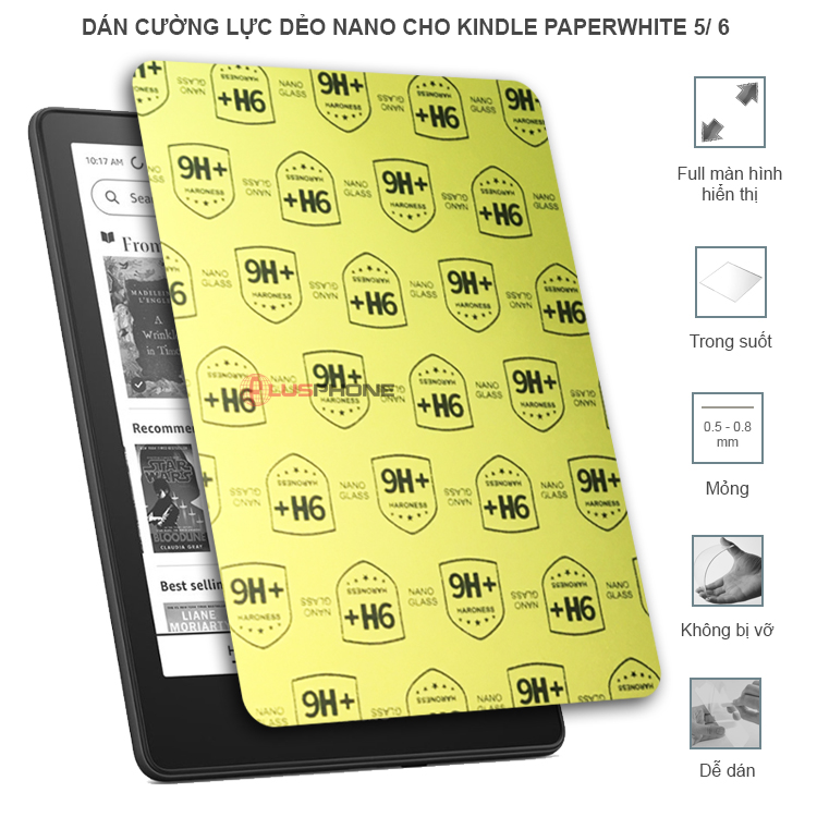 Dán cường lực dẻo trong hoặc nhám cho Kindle Paperwhite 5/ Paperwhite 6