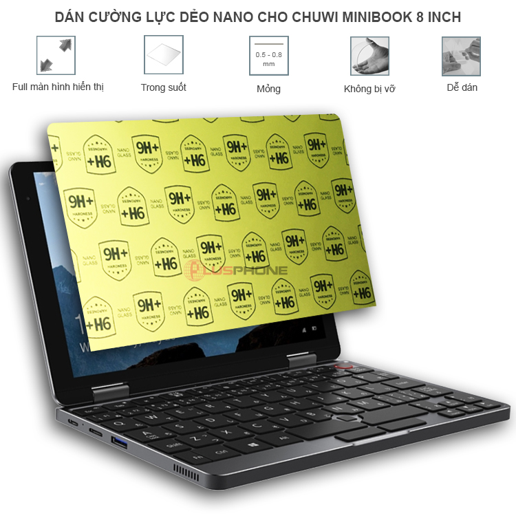 Dán cường lực dẻo trong hoặc nhám cho Chuwi MiniBook 8 inch