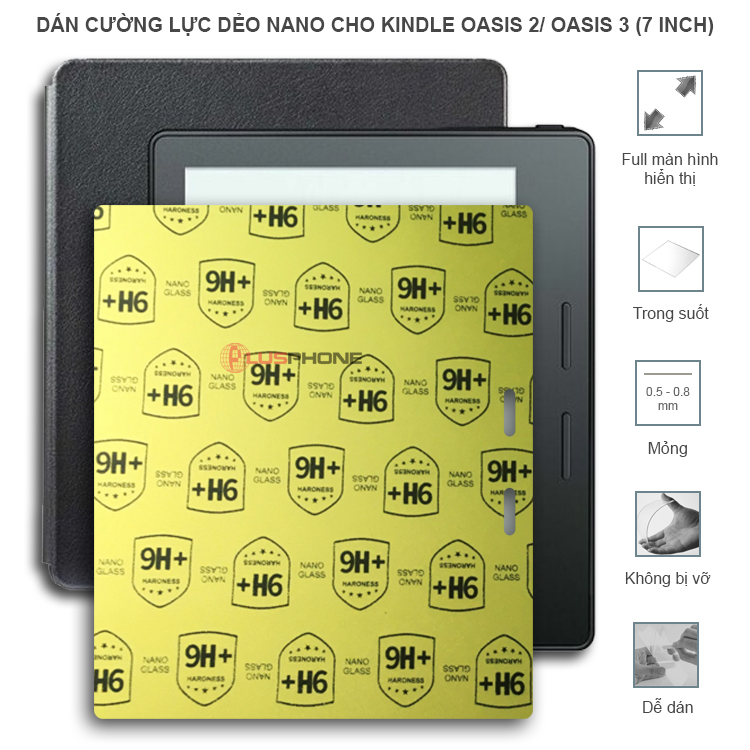 Dán cường lực dẻo trong hoặc nhám cho Kindle Oasis 2/ Oasis 3 (7 inch)