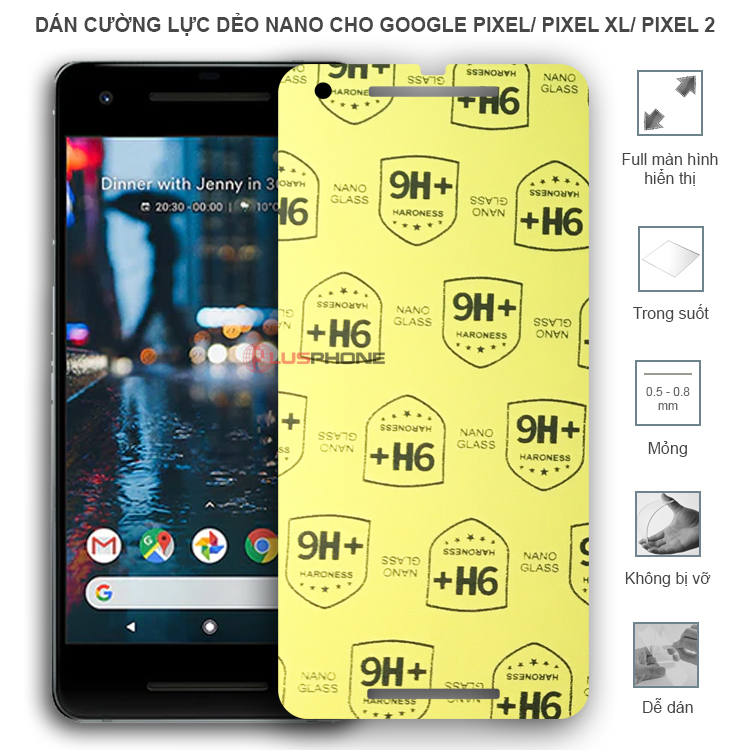 Dán cường lực dẻo trong hoặc nhám cho Google Pixel/ Pixel XL/ Pixel 2