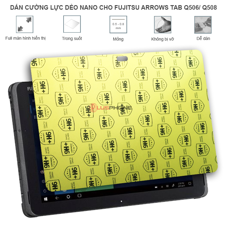 Dán cường lực dẻo trong hoặc nhám cho Fujitsu Arrows Tab Q506/ Q508 (10.1 inch)