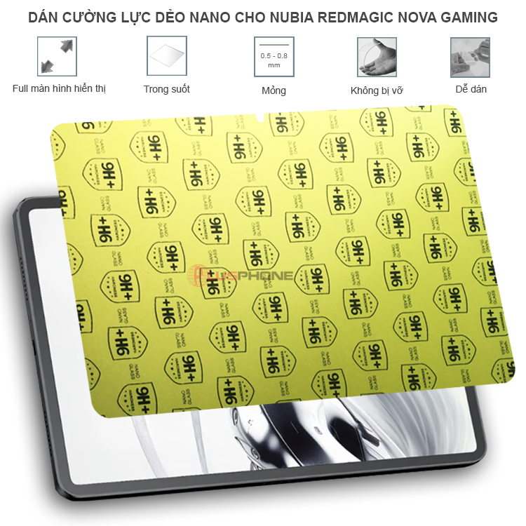 Dán cường lực dẻo trong hoặc nhám cho ZTE Nubia REDMAGIC Nova Gaming 10.9 inch