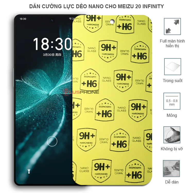 Dán cường lực dẻo trong hoặc nhám cho Meizu 20 infinity