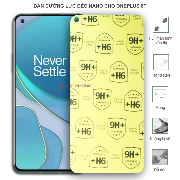 Dán cường lực dẻo trong hoặc nhám cho OnePlus 8T