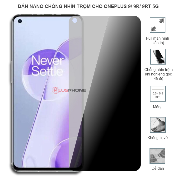 Dán cường lực dẻo chống nhìn trộm trong HD hoặc nhám AG cho OnePlus 9/ 9R/ 9RT 5G