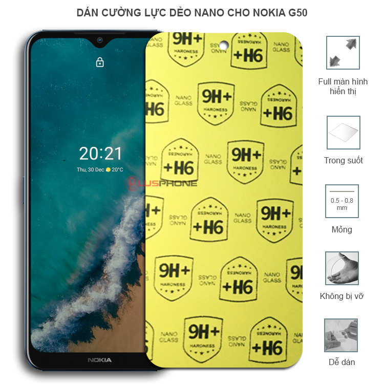 Dán cường lực dẻo trong hoặc nhám cho Nokia G50