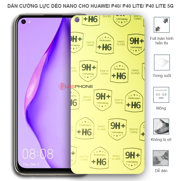 Dán cường lực dẻo trong hoặc nhám cho Huawei P40/ P40 Lite/ P40 Lite 5G