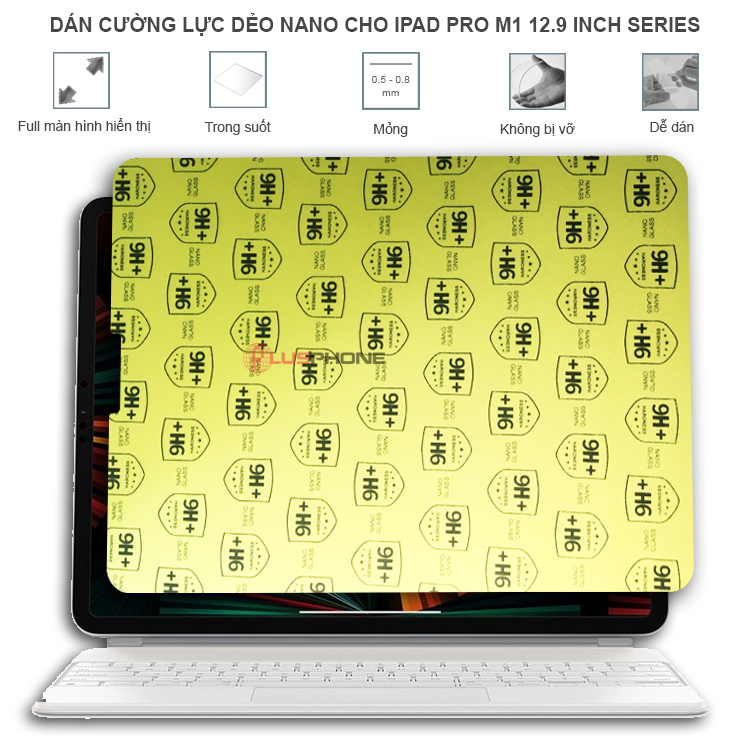 Dán cường lực dẻo trong hoặc nhám cho iPad Pro 12.9 2017/2018/ 2020/ 2021/ 2022 (12.9 inch)