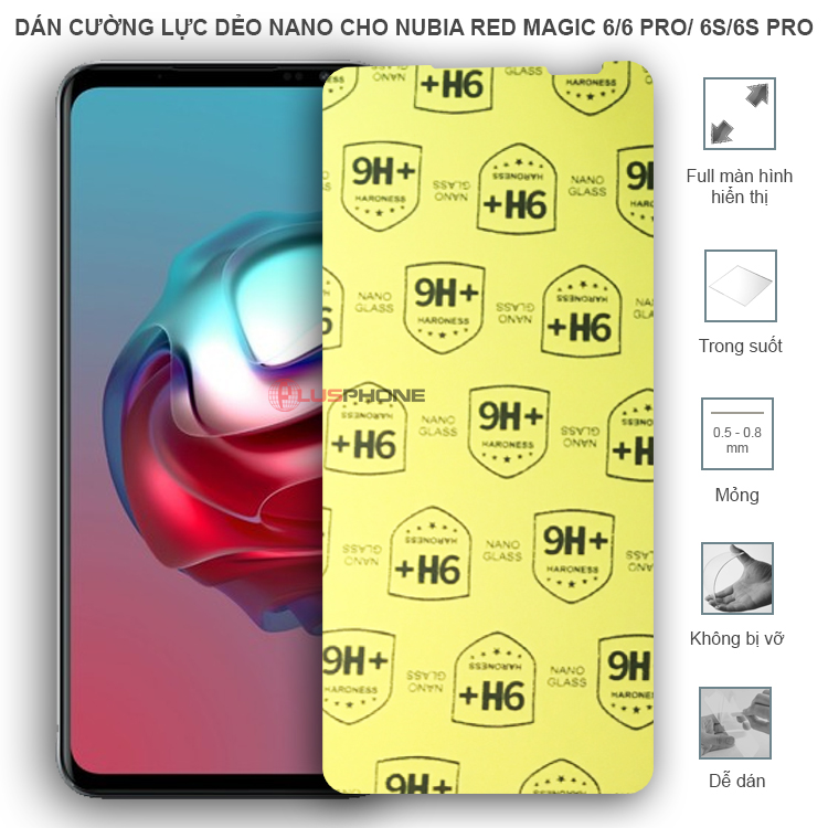 Dán cường lực dẻo trong hoặc nhám cho ZTE Nubia Red Magic 6/ 6 Pro/ 6s/ 6s Pro
