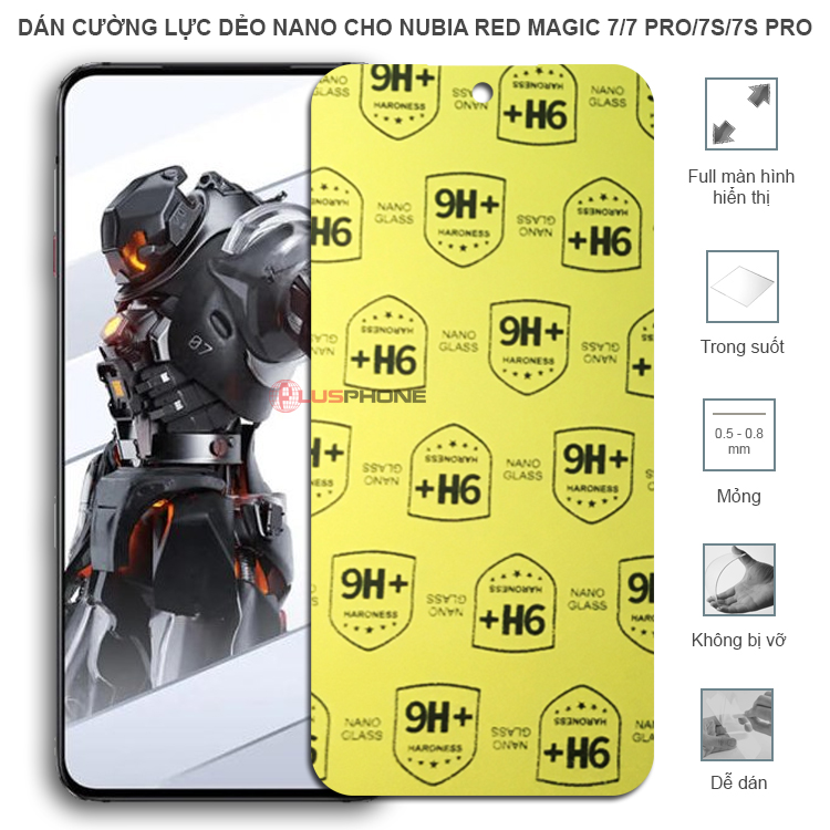 Dán cường lực dẻo trong hoặc nhám cho ZTE Nubia Red Magic 7/ 7 Pro/ 7s/ 7s Pro