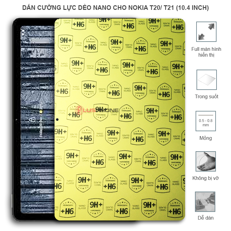 Dán cường lực dẻo trong hoặc nhám cho Nokia T20/ T21 (10.4 inch)
