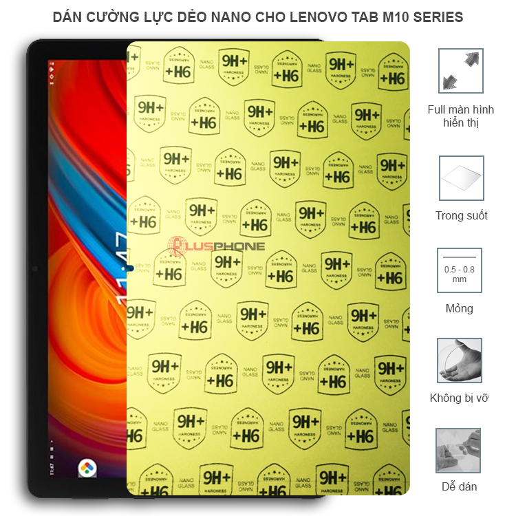 Dán cường lực dẻo trong hoặc nhám cho Lenovo Tab M10 HD/ FHD Plus/ Gen 2/ Gen 3
