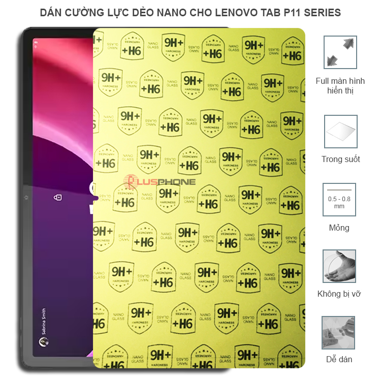 Dán cường lực dẻo trong hoặc nhám cho Lenovo Tab P11/ P11 Plus/ P11 Gen 2/ P11 Pro