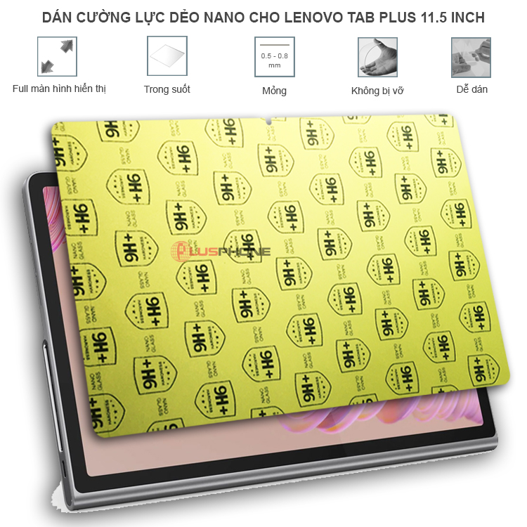 Dán cường lực dẻo trong hoặc nhám cho Lenovo Tab Plus 11.5 inch