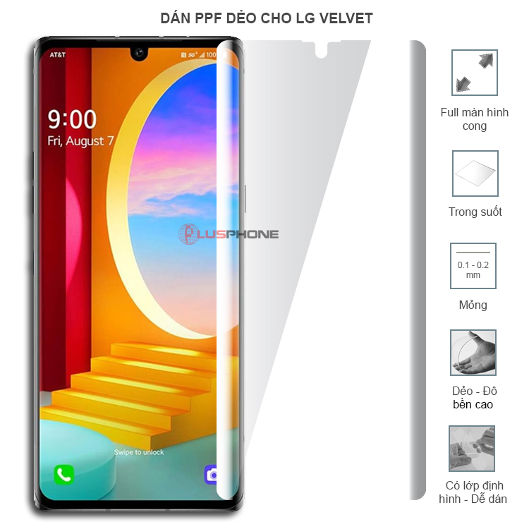 Dán PPF dẻo full màn hình trong hoặc nhám cho LG Velvet 4G/ 5G