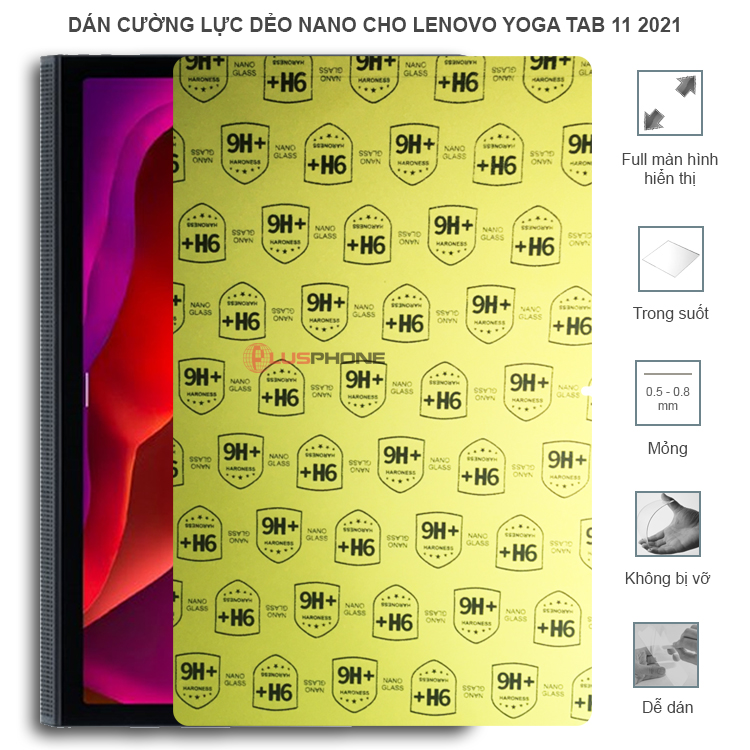 Dán cường lực dẻo trong hoặc nhám cho Lenovo Yoga Tab 11 2021 (11 inch)