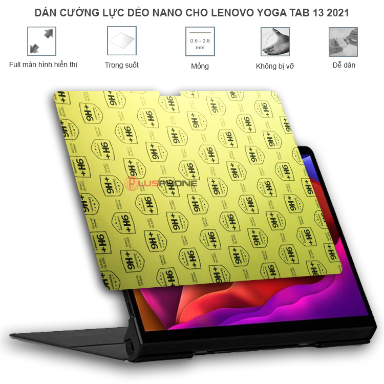 Dán cường lực dẻo trong hoặc nhám cho Lenovo Yoga Tab 13 2021 (13 inch)