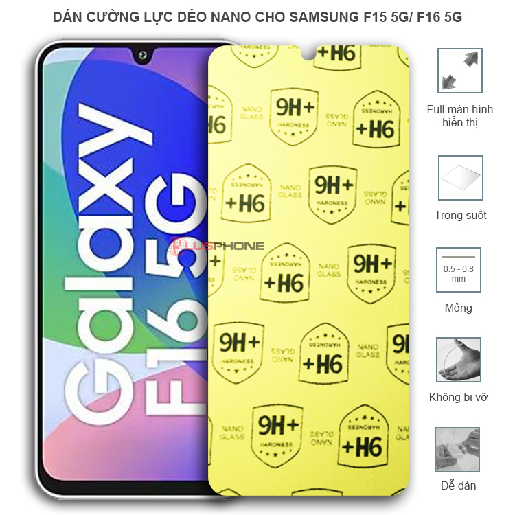 Dán cường lực dẻo trong hoặc nhám cho Samsung F15 5G/ F16 5G