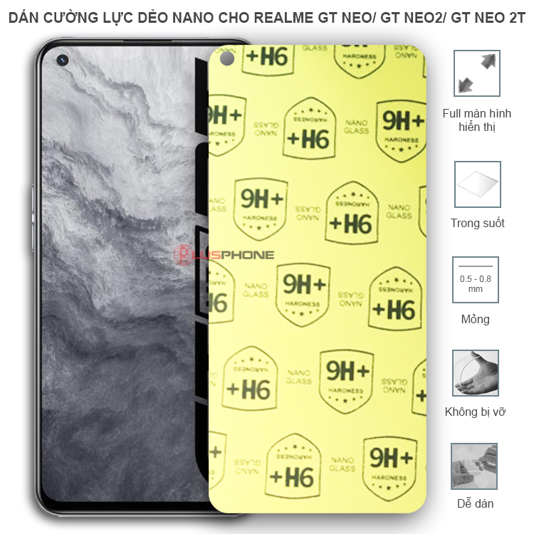 Dán cường lực dẻo trong hoặc nhám cho Realme GT Neo/ GT Neo2/ GT Neo 2T