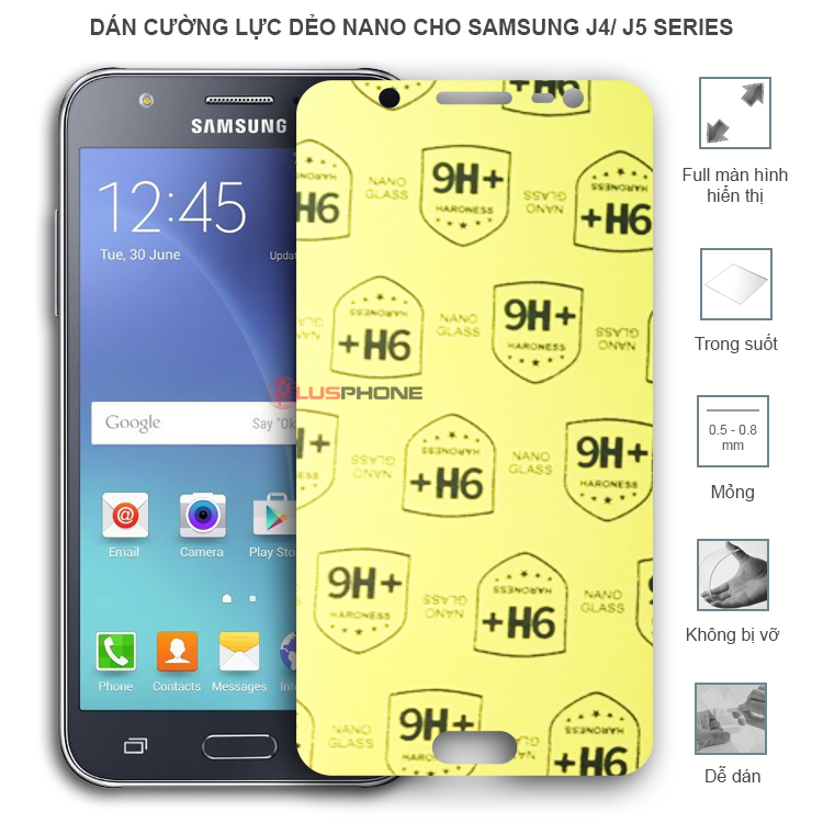 Dán cường lực dẻo trong hoặc nhám cho Samsung J4 2018/ J4 Plus/ J5 2016/ J5 Prime/ J5 Pro