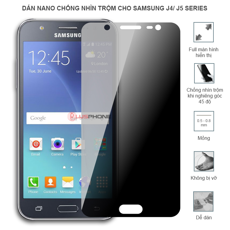 Dán cường lực dẻo chống nhìn trộm trong HD hoặc nhám AG cho Samsung J4 2018/ J4 Plus/ J5 2016/ J5 Prime/ J5 Pro