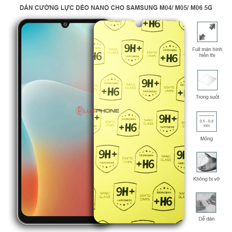 Dán cường lực dẻo trong hoặc nhám cho Samsung M04/ M05/ M06 5G