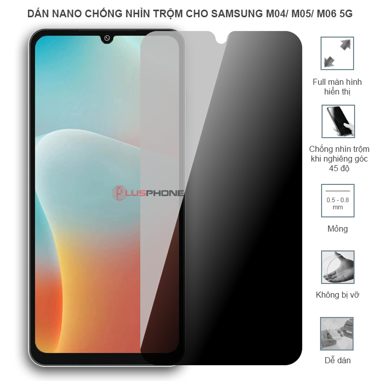 Dán cường lực dẻo chống nhìn trộm trong HD hoặc nhám AG cho Samsung M04/ M05/ M06 5G