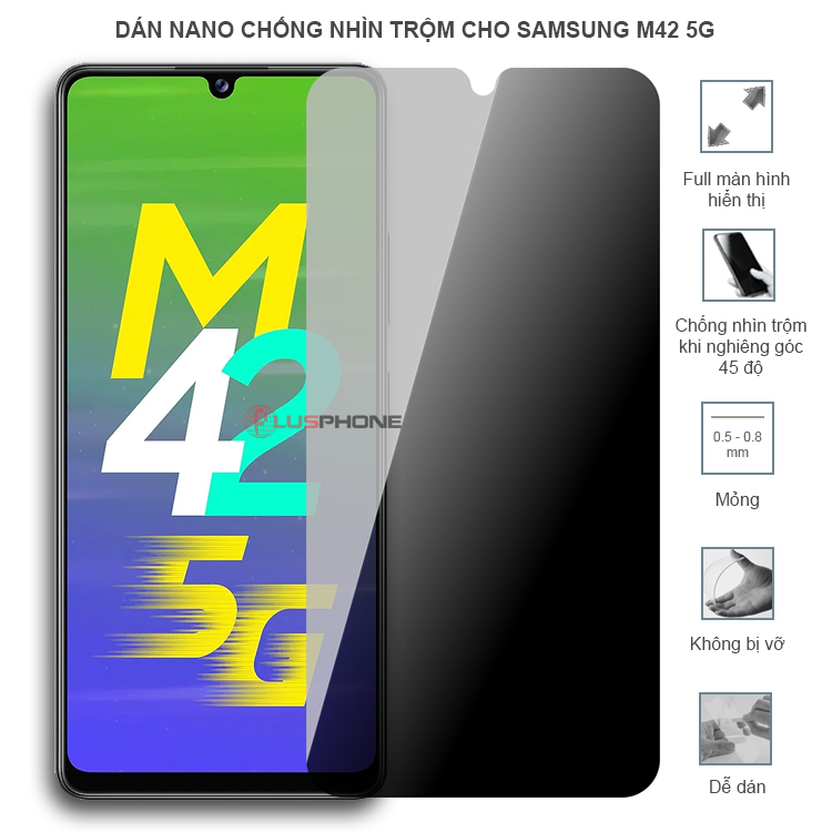 Dán cường lực dẻo chống nhìn trộm trong HD hoặc nhám AG cho Samsung M42 5G