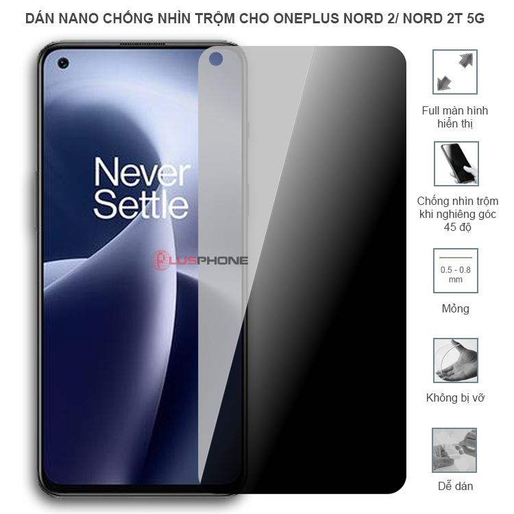 Dán cường lực dẻo chống nhìn trộm trong HD hoặc nhám AG cho OnePlus Nord 2/ Nord 2T