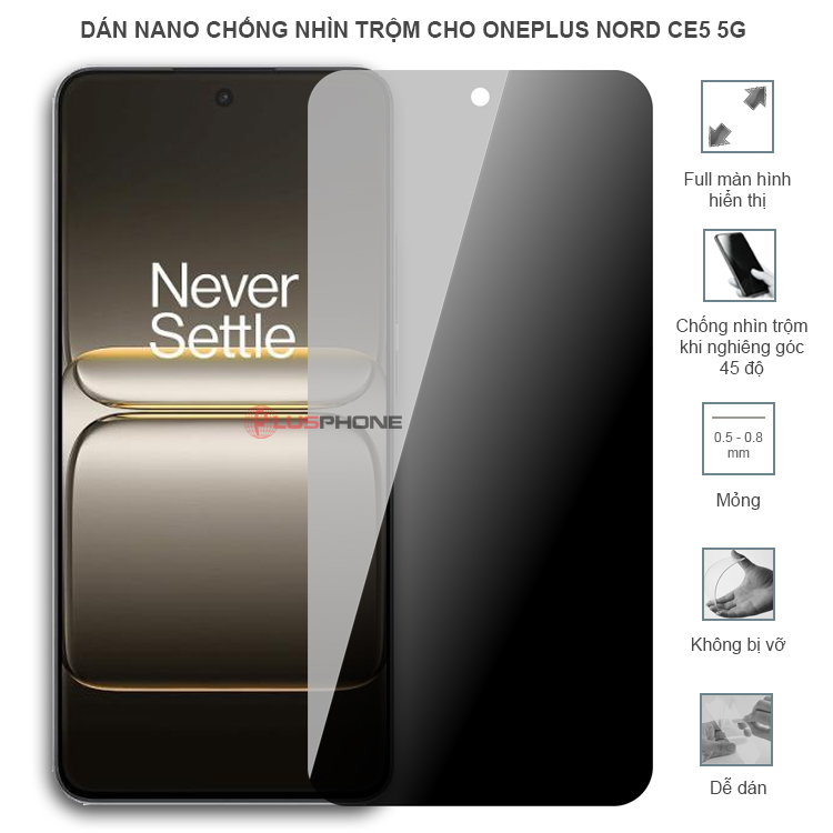 Dán cường lực dẻo chống nhìn trộm trong HD hoặc nhám AG cho OnePlus Nord CE5 5G
