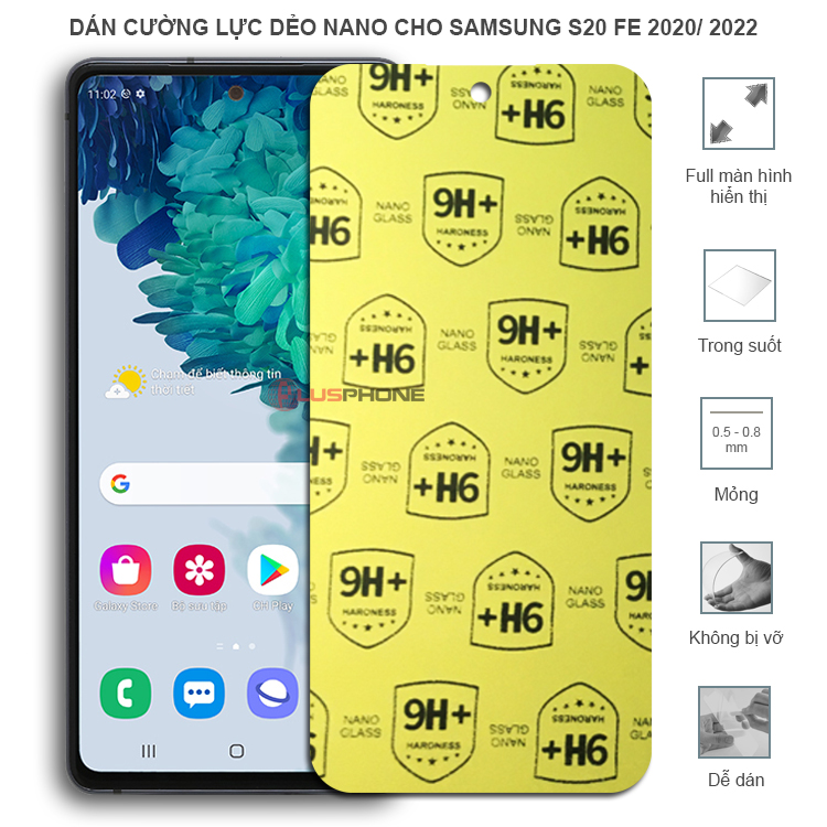 Dán cường lực dẻo trong hoặc nhám cho Samsung S20 Fe 2020/ S20 Fe 2022