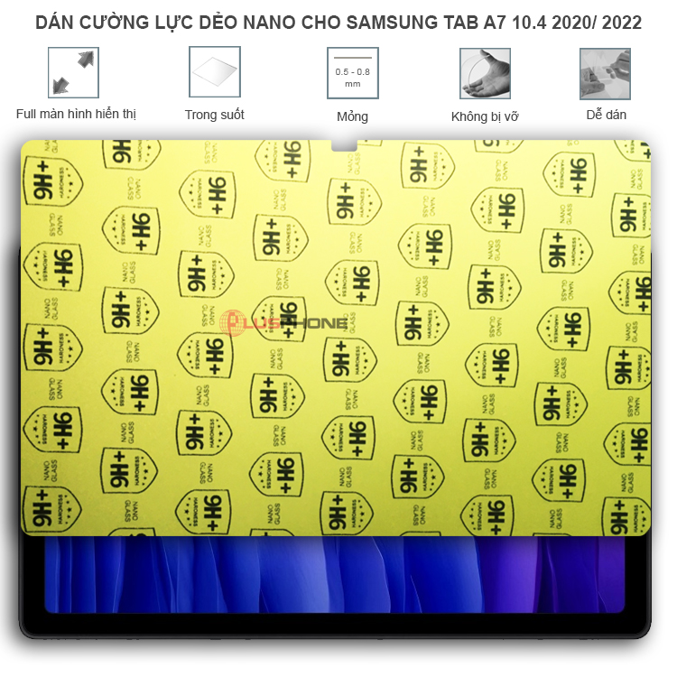 Dán cường lực dẻo trong hoặc nhám cho Samsung Tab A7 2020/ 2022 (10.4 inch)