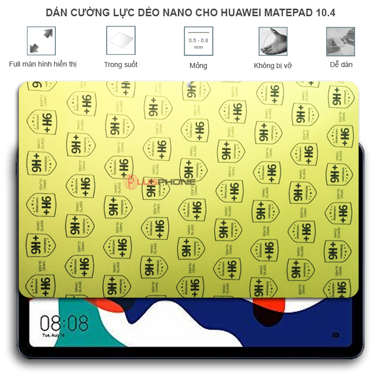 Dán cường lực dẻo trong hoặc nhám cho Huawei MatePad 10.4