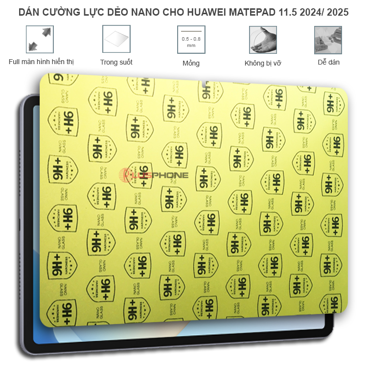 Dán cường lực dẻo trong hoặc nhám cho Huawei MatePad 11.5 2024/ 2025
